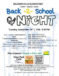 Back to School night
